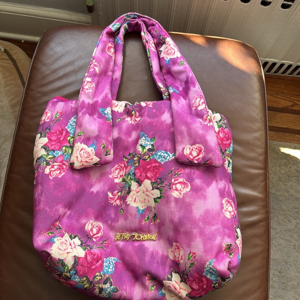Betsy Johnson Floral Pillow Talk Tote NWT